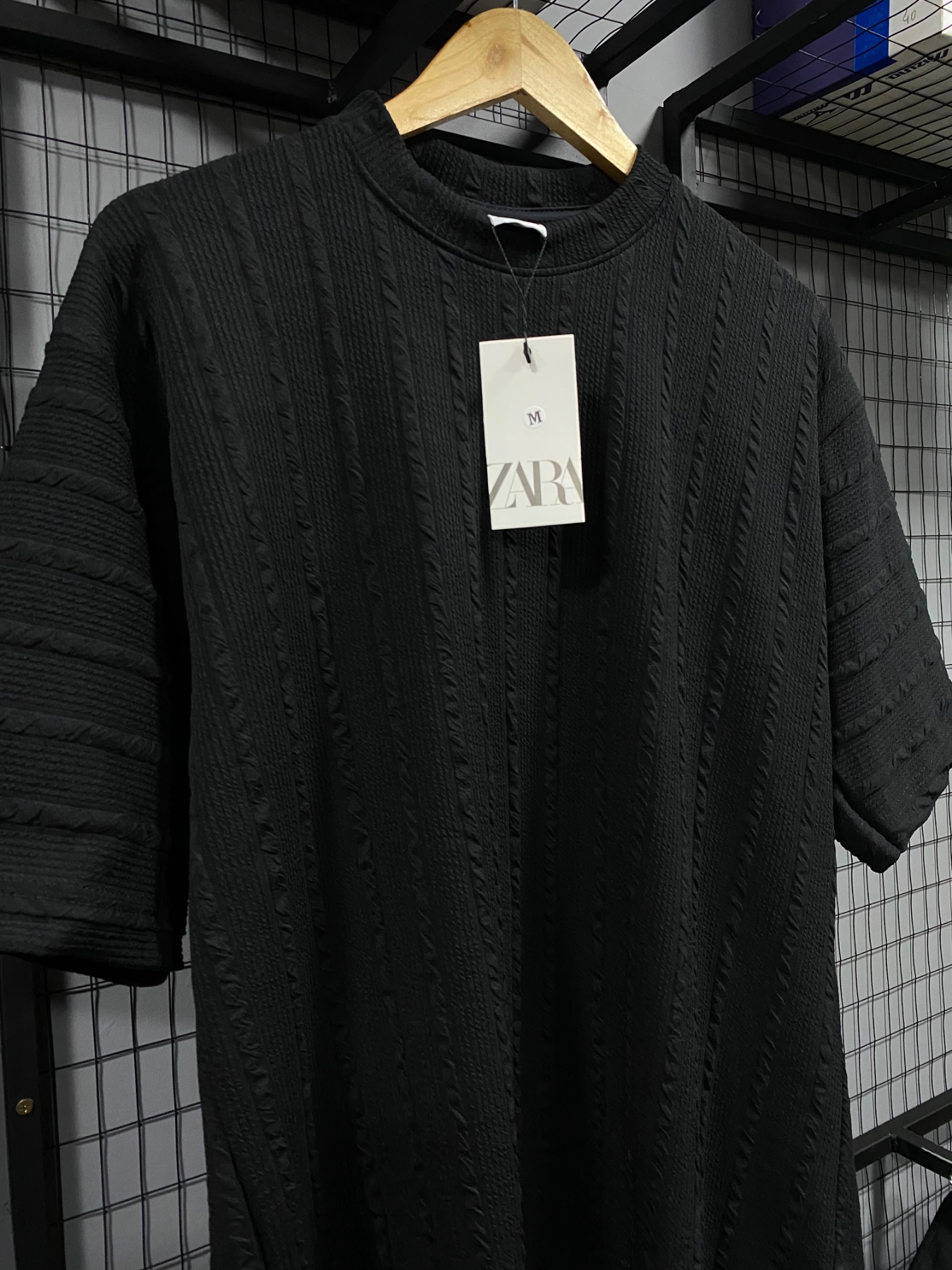 CAMISA ZARA OVERSIZED TEXTURIZADA